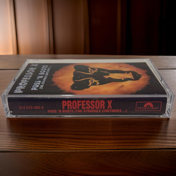 •PROFESSOR X ~ PUSS ‘N BOOTS• ~THE STRUGGLE CONTINUES~ (1993 OG PRESSING) (CASSETTE TAPE) (2)