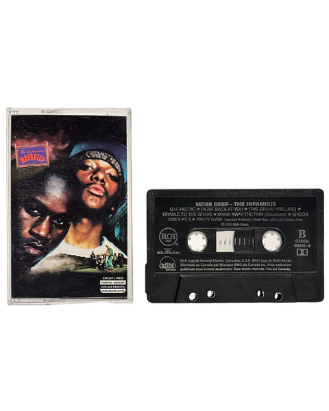 •MOBB DEEP - THE INFAMOUS• ~1995 OG CANADIAN PRESSING~ (CASSETTE TAPE) (HTF BLACK SHELL)