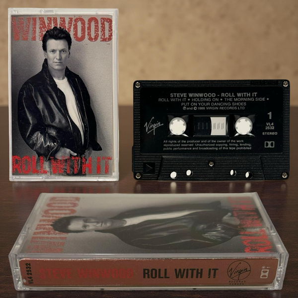 •STEVE WINWOOD - ROLL WITH IT• ~1988 OG CANADIAN PRESSING~ (CASSETTE TAPE)
