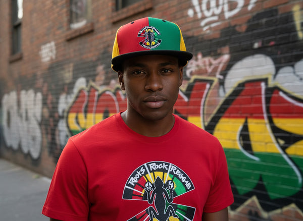 *Roots Rock Raggae* soft shell Rasta style hat (4 tone)