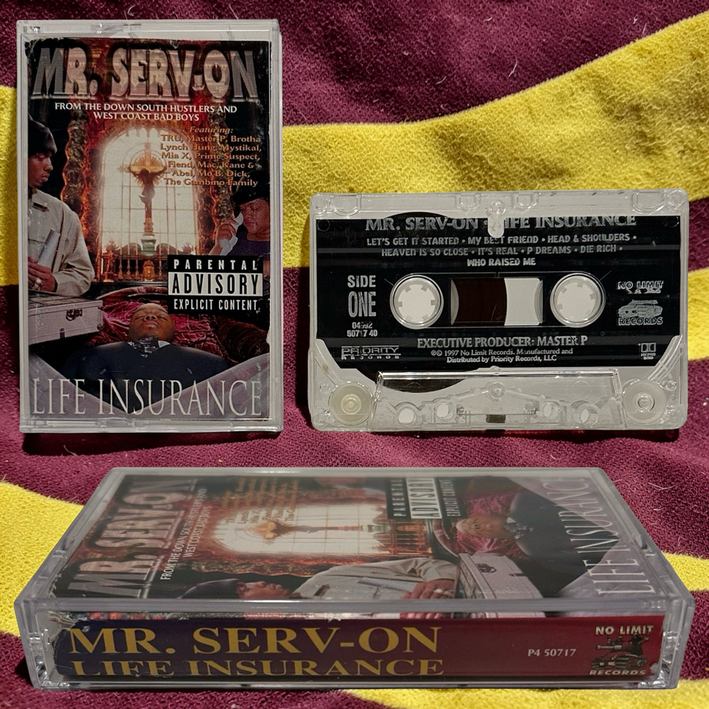 •MR. SERV-ON ~ LIFE INSURANCE• ~1997 OG PRESSING~ (NO LIMIT) (CASSETTE TAPE)
