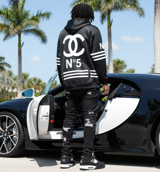 *CH@N3L* FLEECE LINED POLYESTER PULLOVER HOODIES