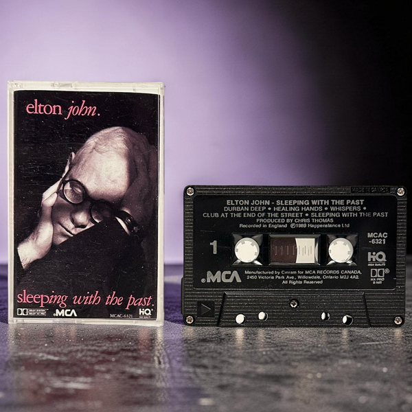 •ELTON JOHN ~ SLEEPING WITH THE PAST• ~1989 OG CANADIAN PRESSINGS~ (CD & CASSETTE TAPE)