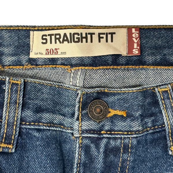 *LEVIS* ~505 straight fit orange tab jeans~ (32” x 32”)