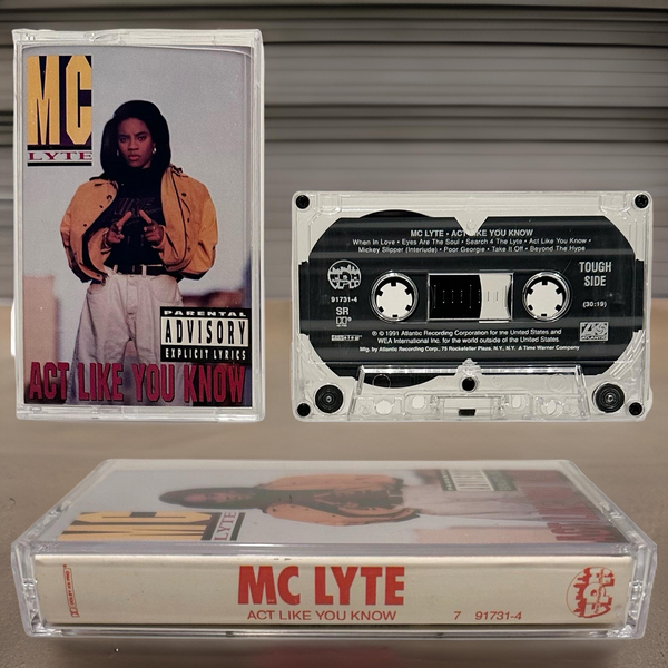 •MC LYTE - ACT LIKE YOU KNOW• ~1991 OG PRESSING~ (CASSETTE TAPE) (1)