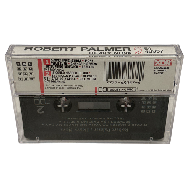 •ROBERT PALMER - HEAVY NOVA• ~1988 OG CANADIAN PRESSING~ (CASSETTE TAPE) (BLACK SHELL)