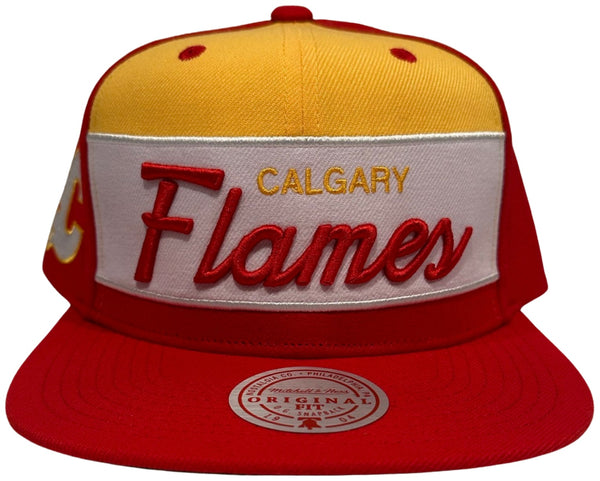 *Calgary Flames* snapback hats by Mitchell & Ness