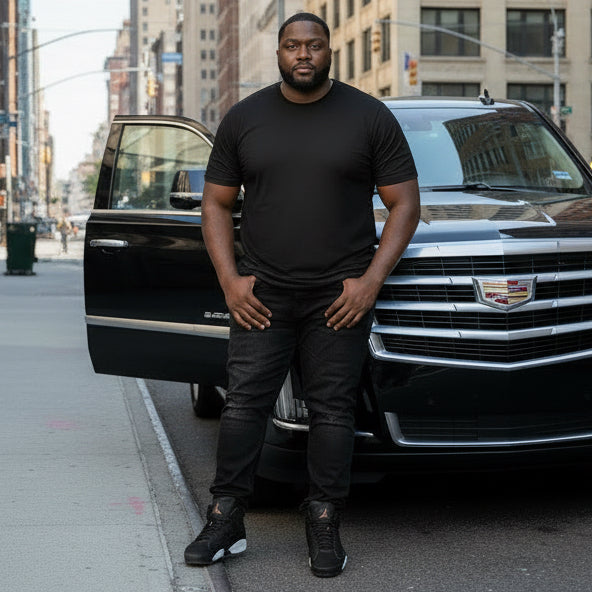 *6XL* SHORT SLEEVE T-SHIRT (BLACK)