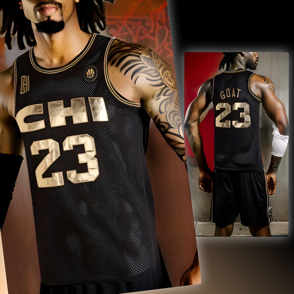 ^CHI 23 GOAT^ Basketball Jerseys (Stitched Logos & Numbers)