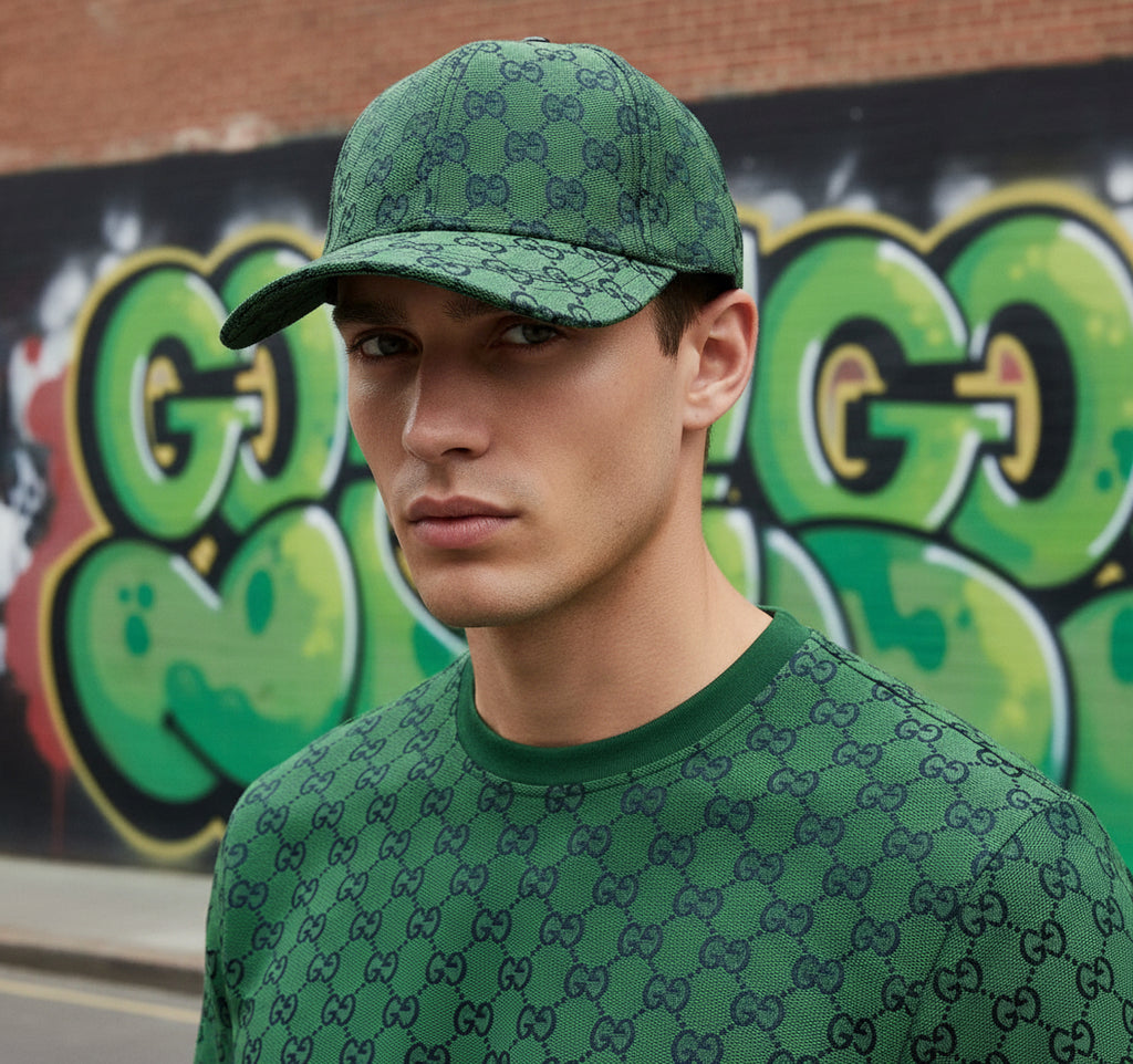 *LUXURY* ~Italian~ •curved beak hat• (adjustable strap)