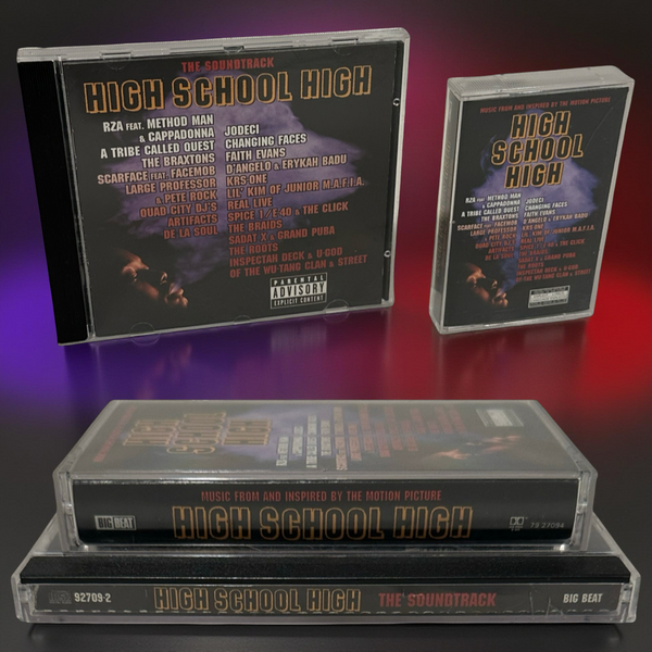 •HIGH SCHOOL HIGH - MUSIC FROM AND INSPIRED BY THE MOTION PICTURE• ~1996 OG PRESSINGS~ (CD & CASSETTE TAPE)