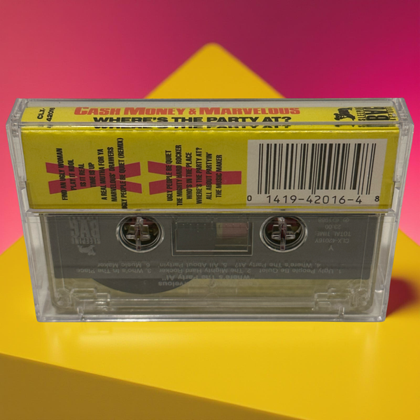 •CASH MONEY & MARVELOUS - WHERE’S THE PARTY AT?• ~1988 OG PRESSING~ (CASSETTE TAPE)