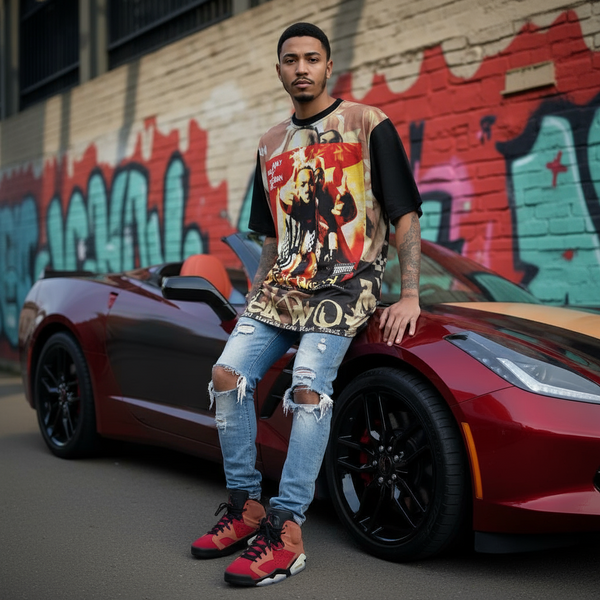 *ONLY BUILT 4 CUBAN LINKS…* Luxury big print tees (Cotton Blends) (UP TO 5XL)