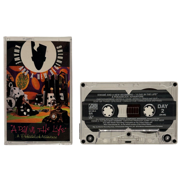 •KWAME AND A NEW BEGINNING - “A DAY IN THE LIFE” A POKADELIC ADVENTURE• ~1990 OG PRESSING~ (CASSETTE TAPE)