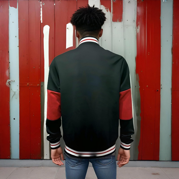 ^UCXX^ (BLACK-RED) ZIP UP TRACK JACKET (ACTIVEWEAR)