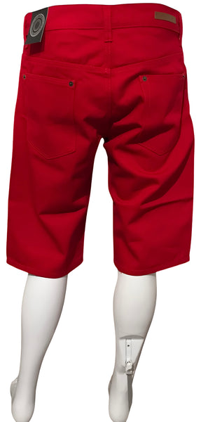 ^MAXI MILIAN^ (RED) ~TIGER~ DENIM SHORTS (SLIM FIT) (EMBROIDERED)