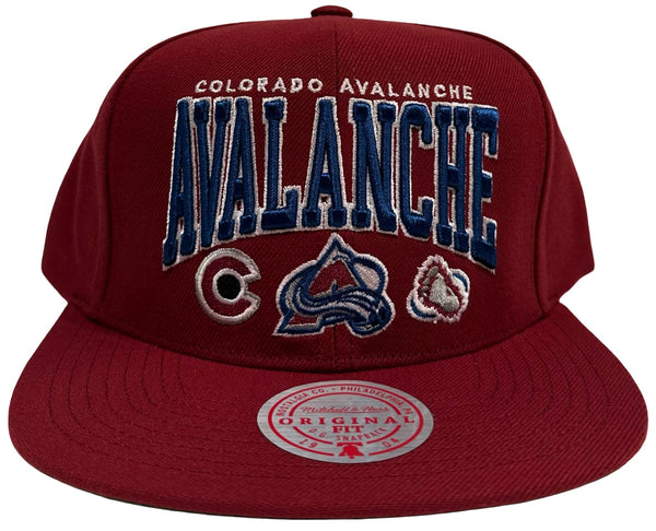*Colorado Avalanche* snapback hats by Mitchell & Ness