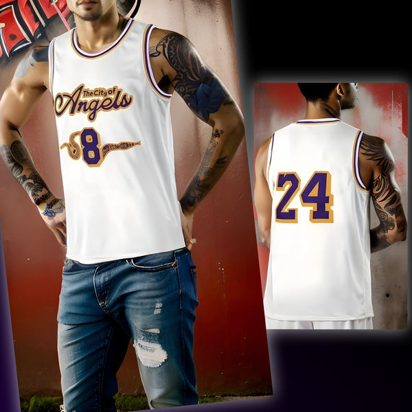 ^THE CITY OF ANGELES^ ~8/24~ Basketball Jerseys (Stitched Logos & Numbers)