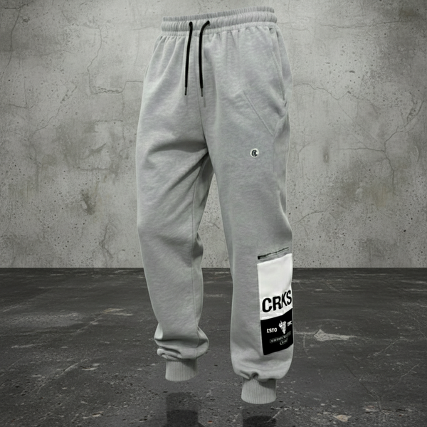*CROOKS & CASTLES* (GREY) ~RULING ELITE~ JOGGER SWEATPANTS
