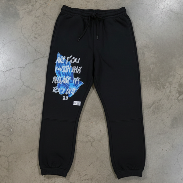 *BIGGY THREADS* (BLACK) ~23 PRAYING HANDS~ JOGGER SWEATPANTS