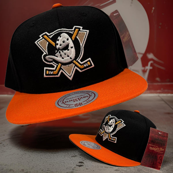 *Anaheim Mighty Ducks* snapback hats by Mitchell & Ness