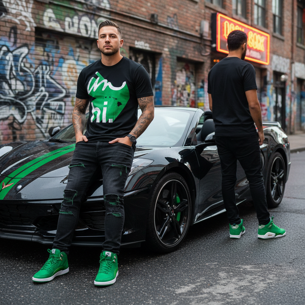 *THE UNDERACHIEVERS* (BLACK) ~I’M HI~ SHORT SLEEVE T-SHIRT