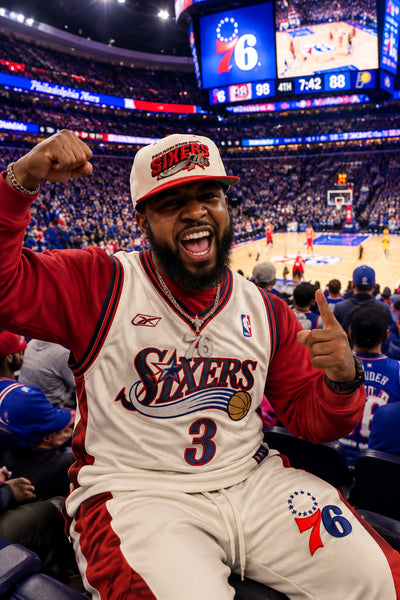 *PHILADELPHIA 76ERS* Snapback hat by Mitchell & Ness (Youth Size Sample)