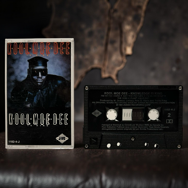 •KOOL MOE DEE - KNOWLEDGE IS KING• ~1989 OG PRESSING~ (CASSETTE TAPE) (CANADIAN BLACK SHELL)