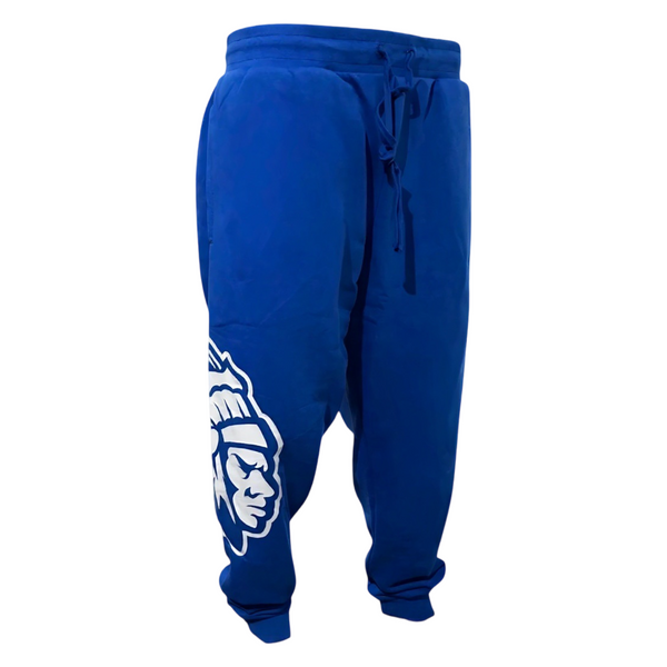 *HUSTLE GANG* (BLUE) ~COLLEGIATE~ •KNIT JOGGER SWEATPANTS•
