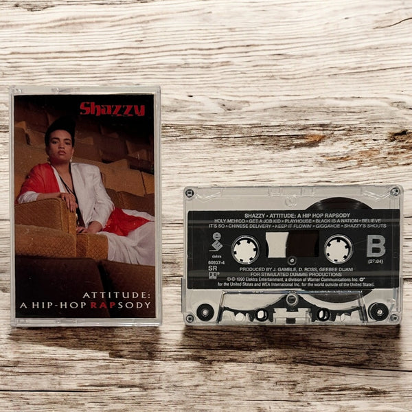 •SHAZZY - ATTITUDE: A HIP HOP RAPSODY• ~1990 OG PRESSING~ (CASSETTE TAPE)