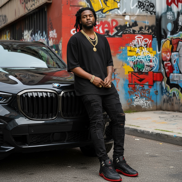 *BRITCHES* (BLACK) ~BIG SIZE TEES FOR MEN~ (FRONT POCKET) (6XT) (Tall)