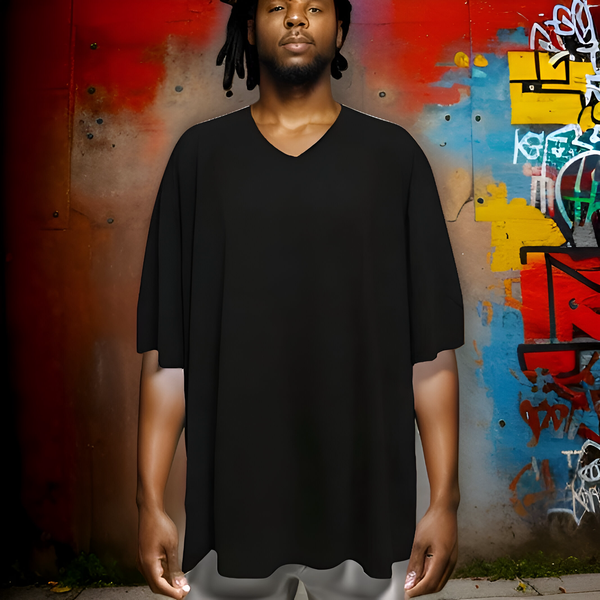 ^BRITCHES^ (BLACK) BIG SIZE TEES FOR MEN (FRONT POCKET) (6XT)