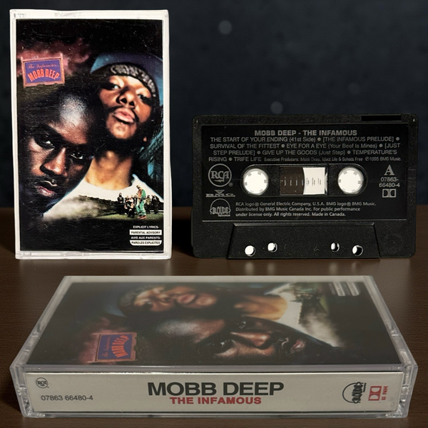 •MOBB DEEP - THE INFAMOUS• ~1995 OG CANADIAN PRESSING~ (CASSETTE TAPE) (HTF BLACK SHELL)