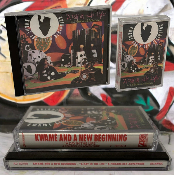 •KWAME AND A NEW BEGINNING - “A DAY IN THE LIFE” A POKADELIC ADVENTURE• ~1990 OG PRESSINGS~ (CD & CASSETTE TAPE)