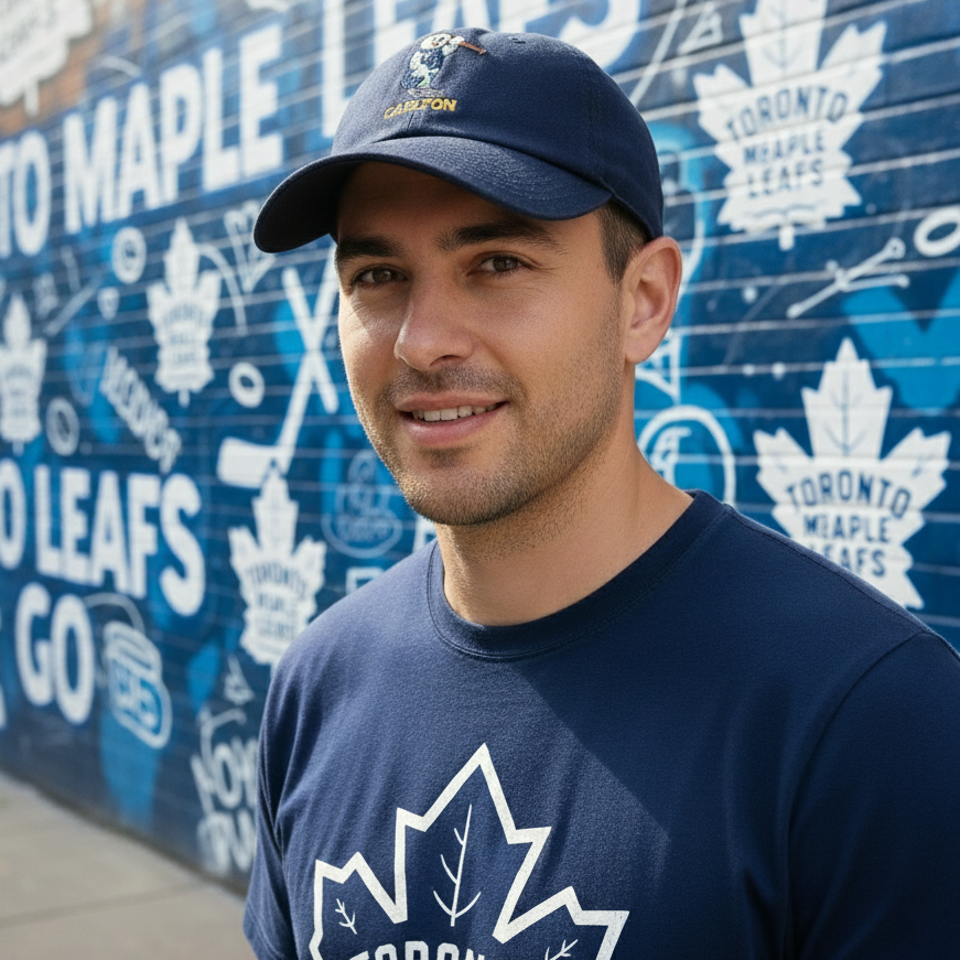 *Toronto Maple Leafs* ~CARLTON~ (Mascot) adjustable dad hats by Mitchell & Ness