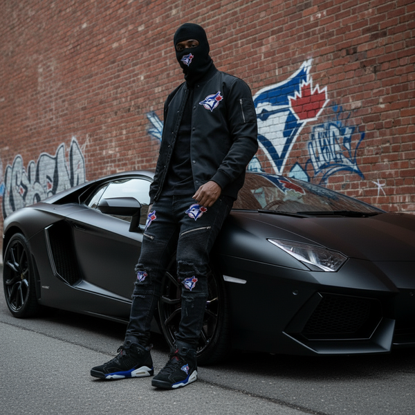 *TORONTO BLUE JAYS* ~2 in 1~ balaclava / Beanie by Mitchell & Ness
