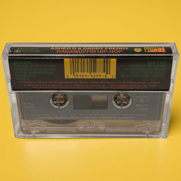 •ASHER D & DADDY FREDDY - RAGGAMUFFIN HIP-HOP• ~1988 OG PRESSING~ (CASSETTE TAPE)