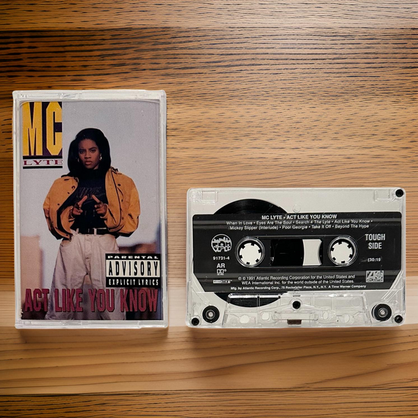 •MC LYTE - ACT LIKE YOU KNOW• ~1991 OG PRESSING~ (CASSETTE TAPE) (2)