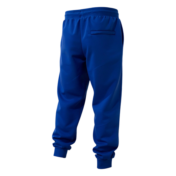 *HUSTLE GANG* (BLUE) ~COLLEGIATE~ •KNIT JOGGER SWEATPANTS•