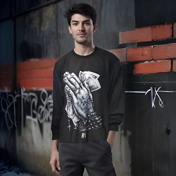 ^GOTHIC PRAYING HANDS^ LONG SLEEVE TEES