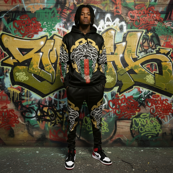 •CROOKS & CASTLES• JOGGER SWEATSUITS (FLEECY SOFT LINED) (1 of 1 Sample)