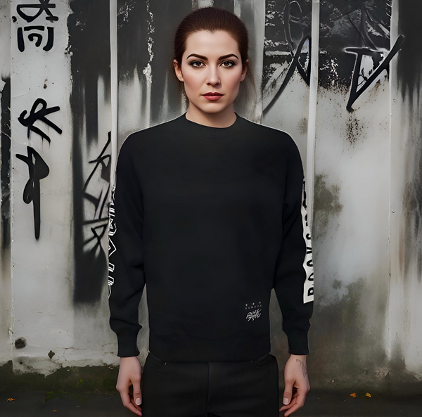 ^FAMOUS STARS AND STRAPS / ROCKSMITH^ (BLACK) CREWNECK SWEATSHIRT COLLABORATION