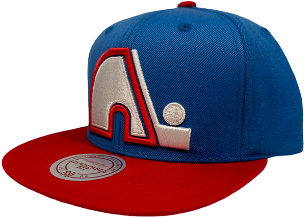 *Quebec Nordiques* snapback hats by Mitchell & Ness