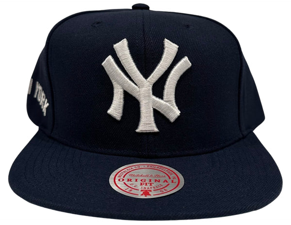 *New York Yankees* (DARK BLUE) snapback hats by Mitchell & Ness