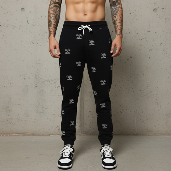 *CROOKS & CASTLES* (BLACK) ~SILHOUETTE~ JOGGER SWEATPANTS