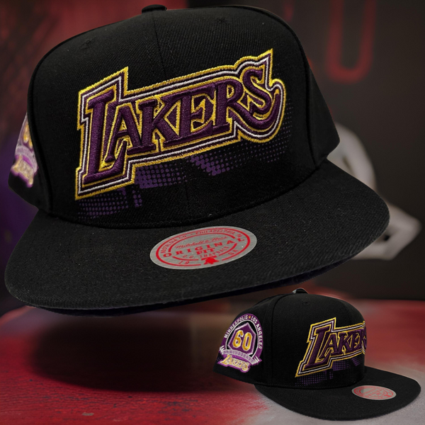 *Los Angeles Lakers* (Black) snapback hats by Mitchell & Ness