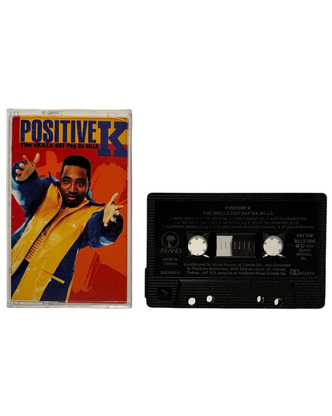 •POSITIVE K - THE SKILLS DAT PAY DA BILLS• ~1992 OG CANADIAN PRESSINGS~ (CD & CASSETTE TAPE)