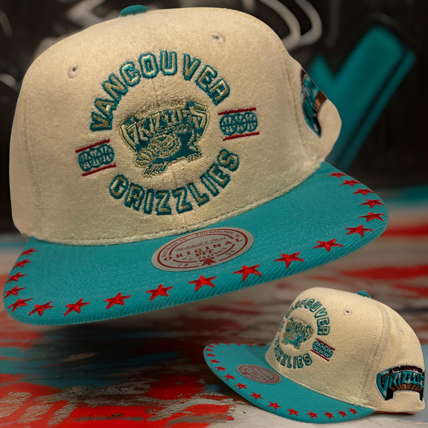 *Vancouver Grizzlies* snapback hats by Mitchell & Ness