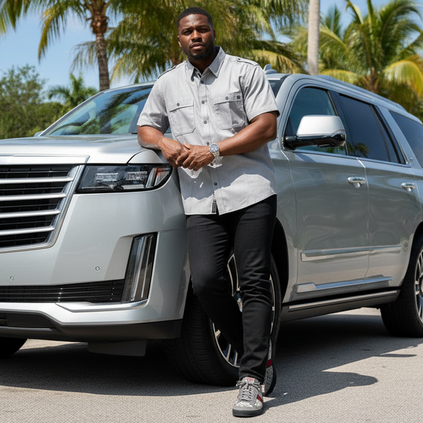 *Sean John* •Casual Button Up Collared Shirt•