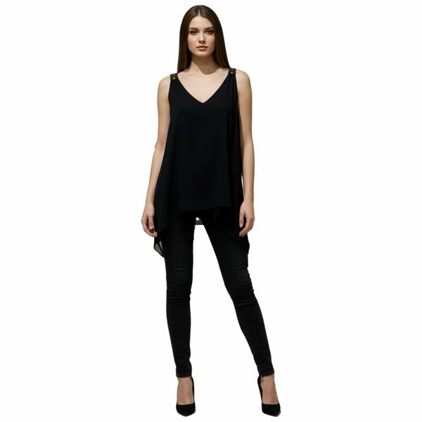 ^DRESS TOPS^ (Black) BY *DOUBLE ZERO*